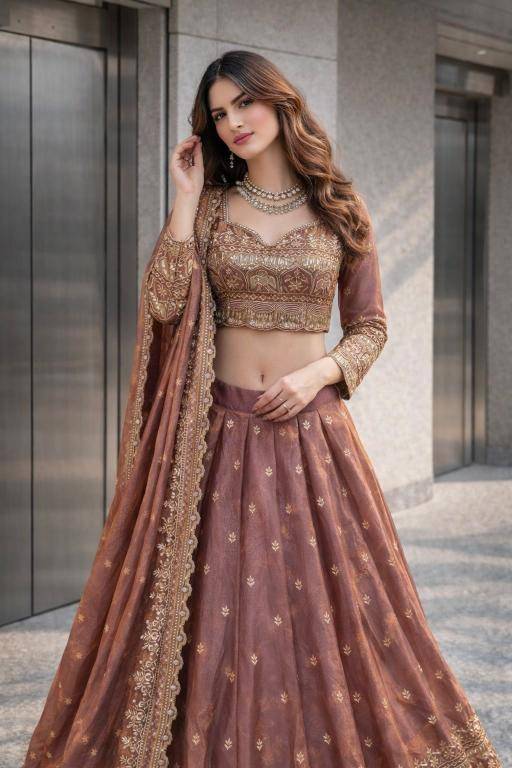 NEW Launching Designer SSC 703 Silk Cream Indian lehenga choli in Hyderabad